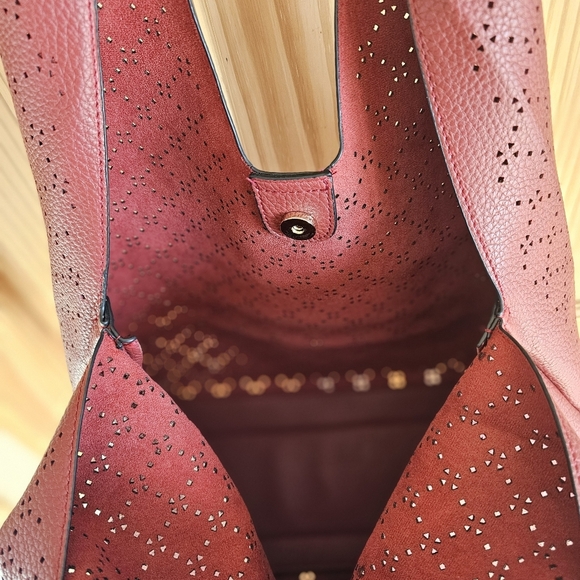 Montana West Burgundy Tote - Picture 4 of 5